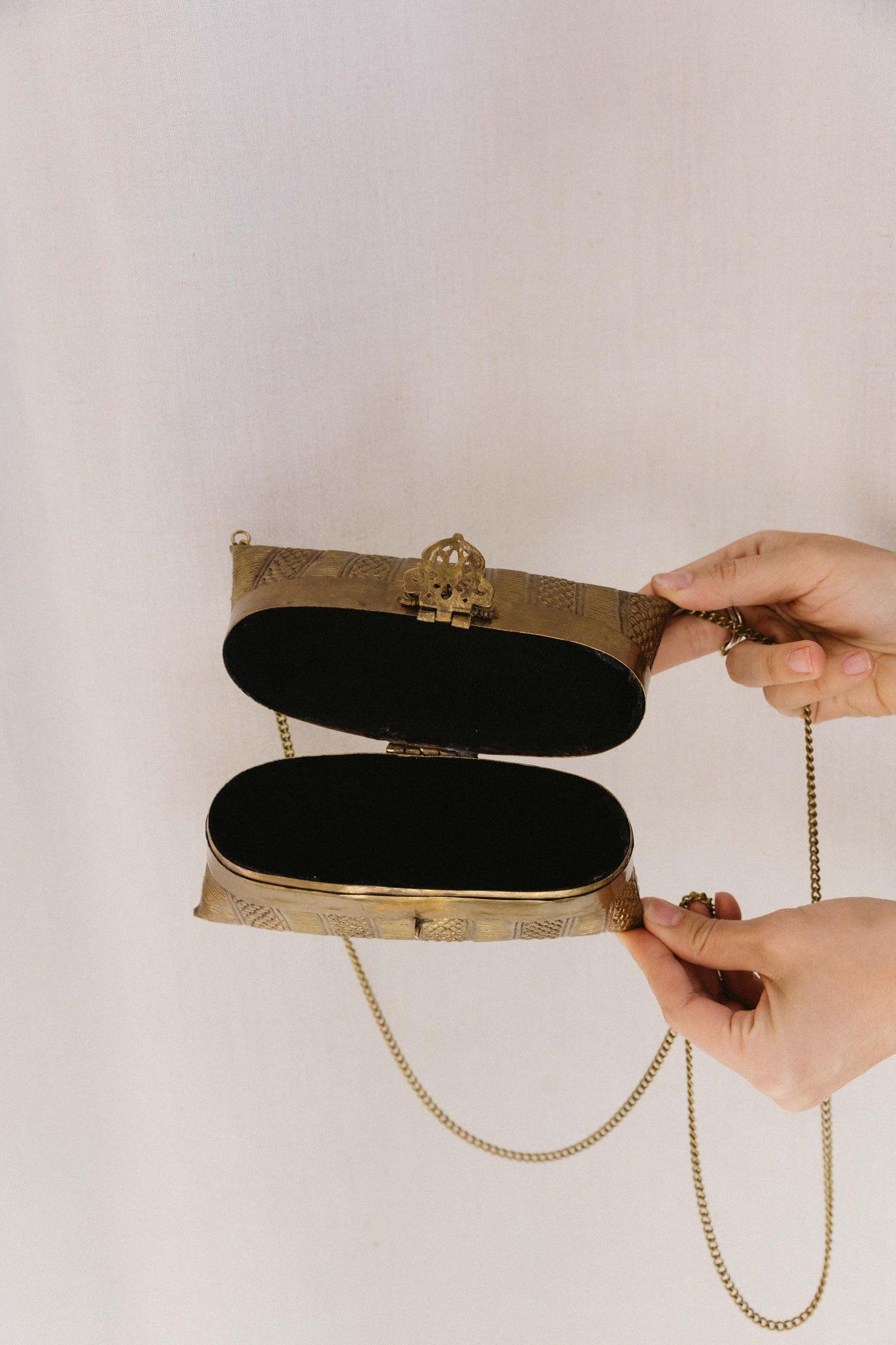 1930's Brass Pillow Purse Evening Bag