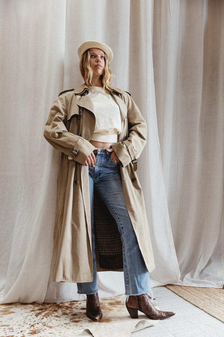 90's London Fog Lined Long Trench
