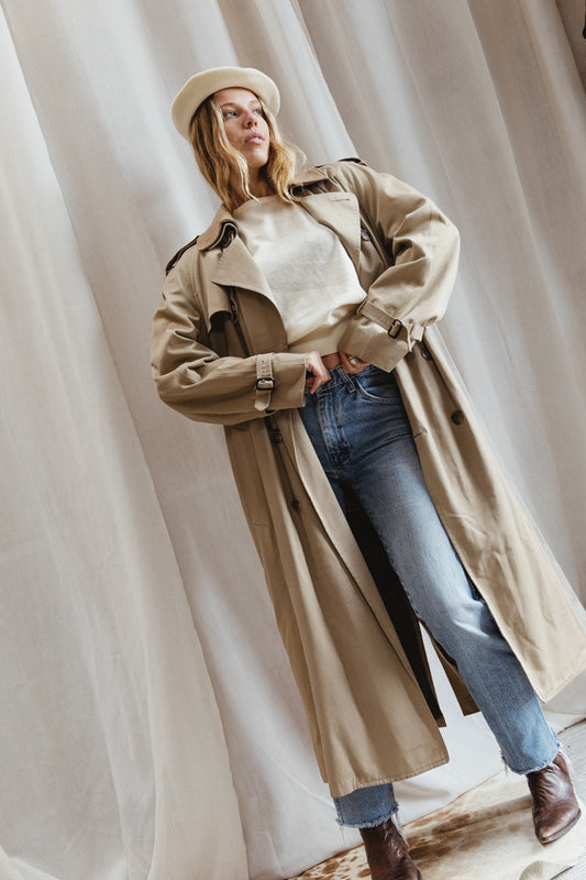 90's London Fog Lined Long Trench