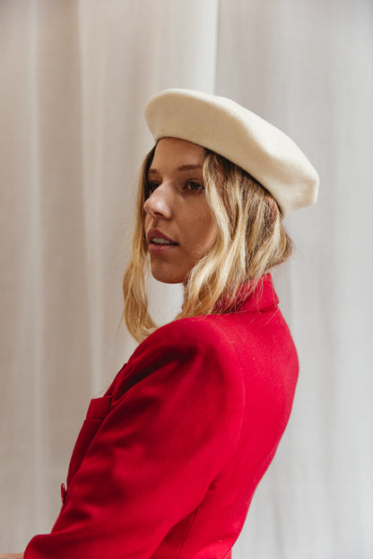 90's Wool Red Double Breasted Blazer