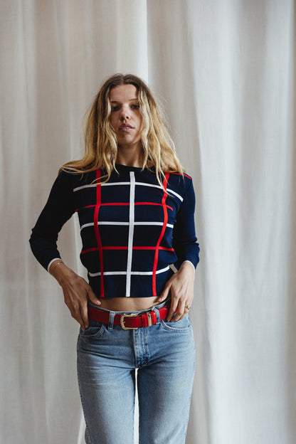 80's RODIER Paris Geometric Top
