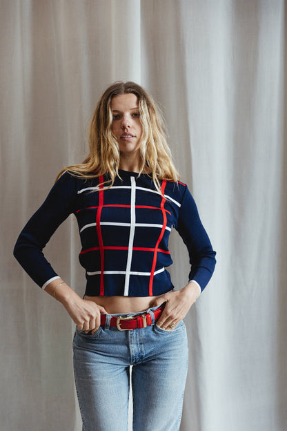 80's RODIER Paris Geometric Top