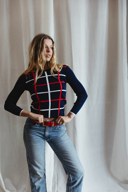 80's RODIER Paris Geometric Top