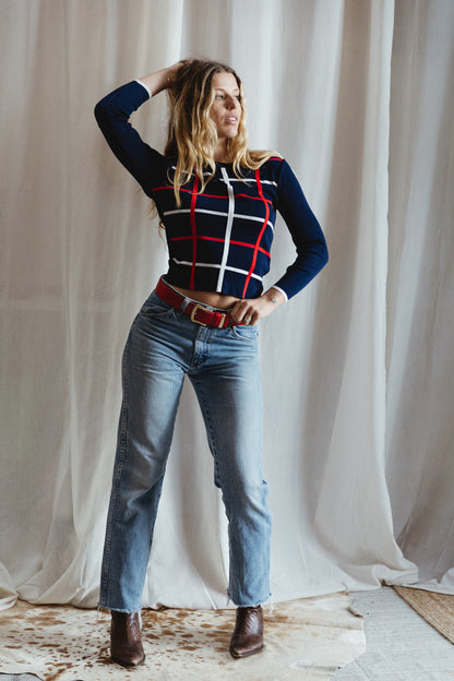 80's RODIER Paris Geometric Top