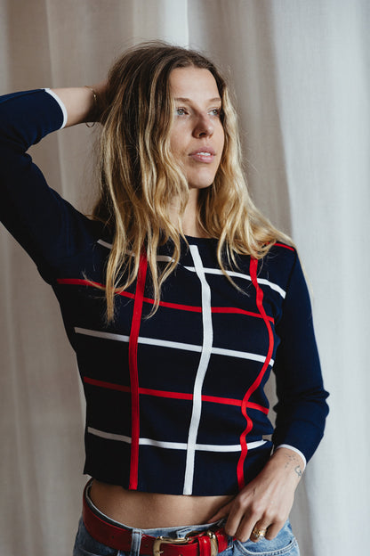 80's RODIER Paris Geometric Top