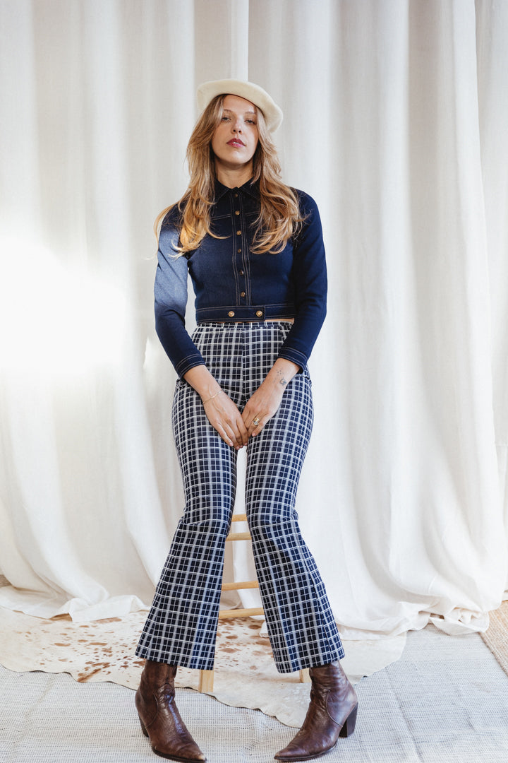 70's Jonathan Logan Petite Collared Crop Jacket