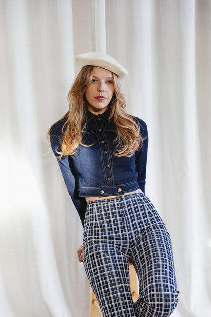 70's Jonathan Logan Petite Collared Crop Jacket