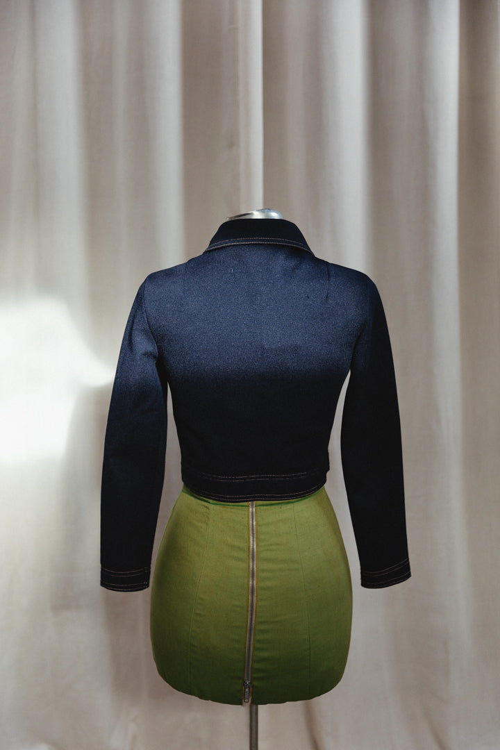 70's Jonathan Logan Petite Collared Crop Jacket