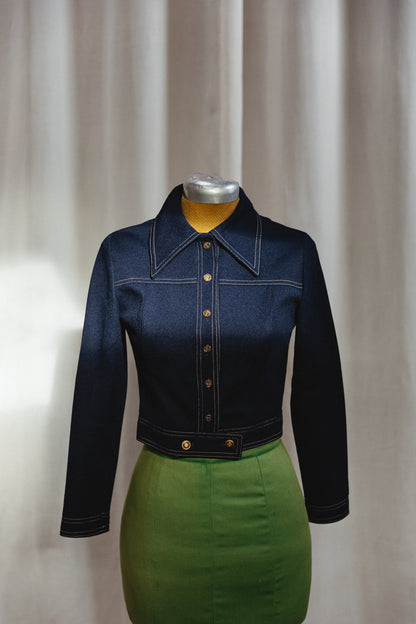 70's Jonathan Logan Petite Collared Crop Jacket