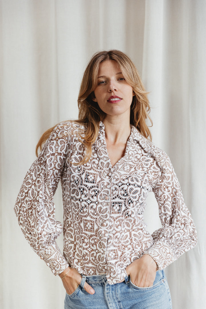 60’s Geno California Lace Balloon Blouse