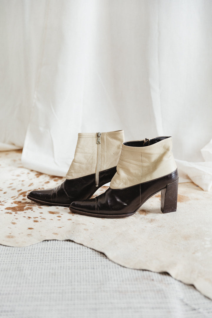 Prada Two Tone Leather Boots