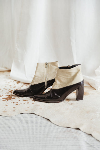 Prada Two Tone Leather Boots