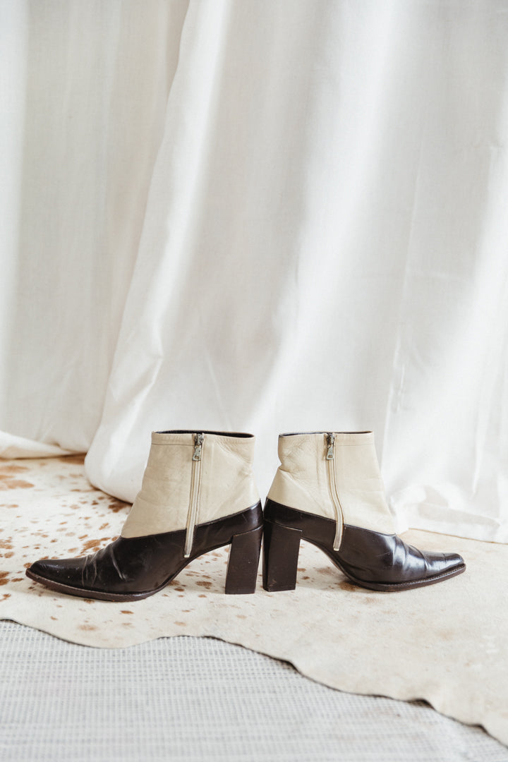 Prada Two Tone Leather Boots