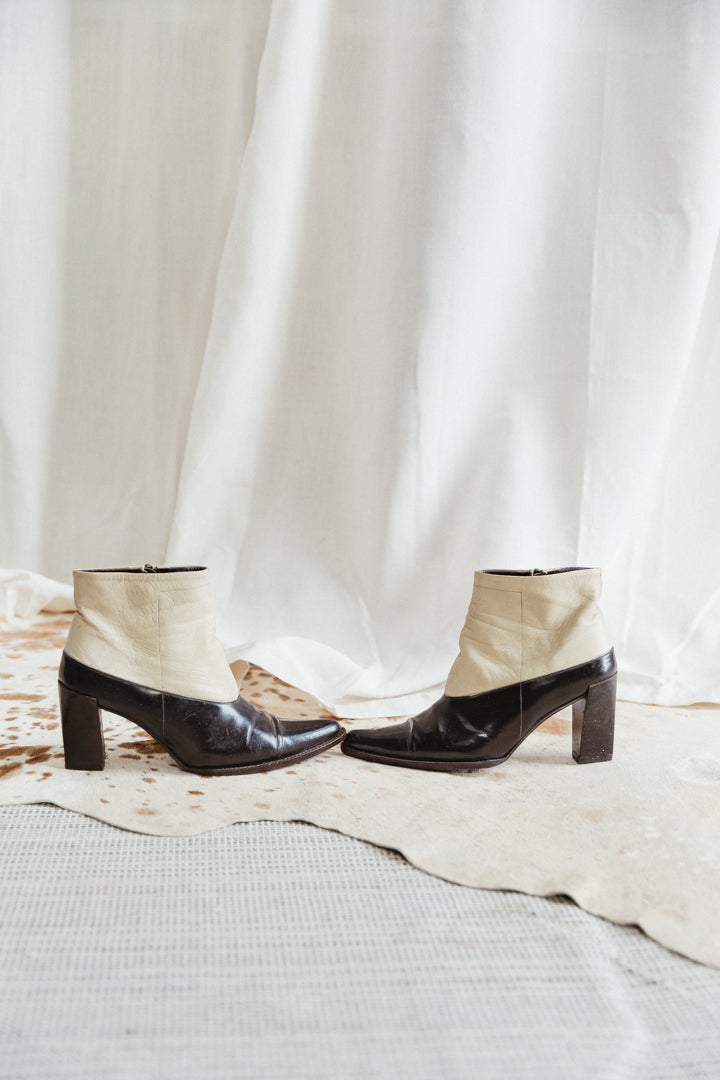 Prada Two Tone Leather Boots