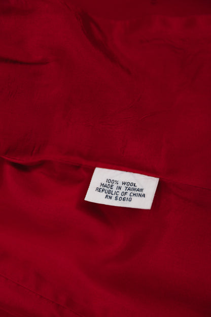90's Wool Red Double Breasted Blazer