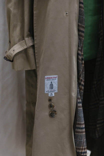 90's London Fog Lined Long Trench